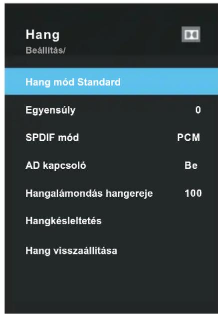 OK ODL 65850UCTIB - A Hangmenu konfiguralása - 1