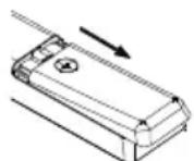 OK ODL 65850UCTIB - Einsetzen der Batterien in die Fernbedienung - 1