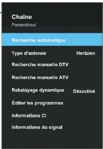 OK ODL 65850UCTIB - Configuration du menu des chaînes - 1