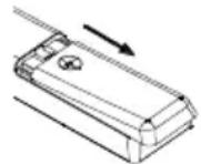 OK ODL 65850UCTIB - Plaatsen van batterijen in de afstandsbediening - 1