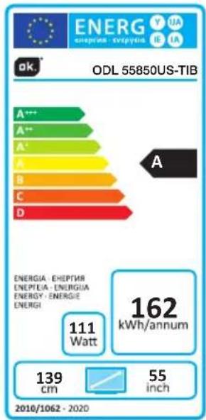 OK ODL 55850USTIB - Caracteristiques techniques - 1