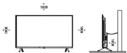 OK ODL 55850USTIB - Positioning the TV - 1