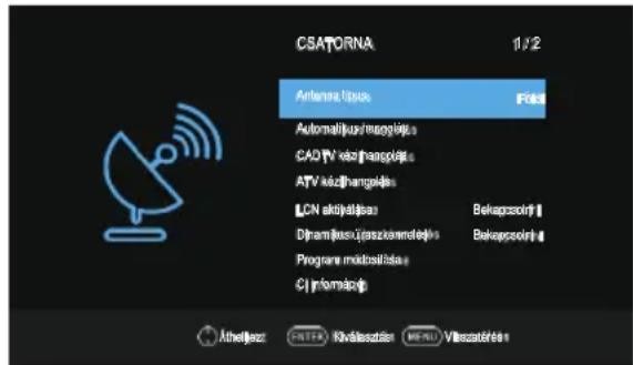 OK ODL 32851HCTB - Channel (Csatorna) menü - 1