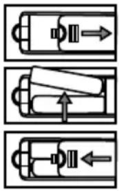 OK ODL 32851HCTB - Installing Batteries in the Remote Control - 1