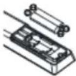 OK ODL 42850FCTAB - Instalowanie baterii w pilocie - 2