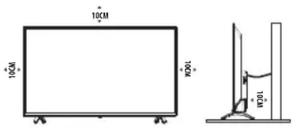 OK ODL 43751USTIB - Positioning the TV - 1