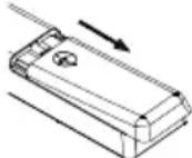 OK ODL 32852FCTIB - Einsetzen der Batterien in die Fernbedienung - 1