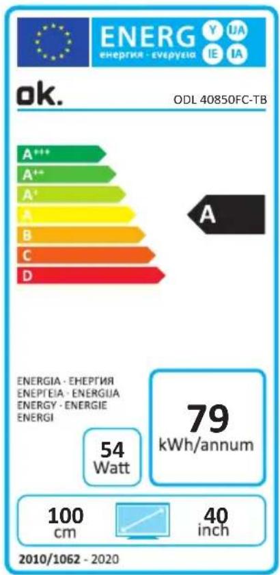 OK ODL 40850FCTB - Spécifications - 1