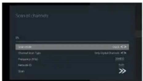 OK ODL 32850FCTAB - Channel search in Cable mode - 2