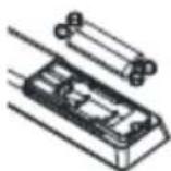 OK ODL 32850FCTAB - Einsetzen der Batterien in die Fernbedienung - 2