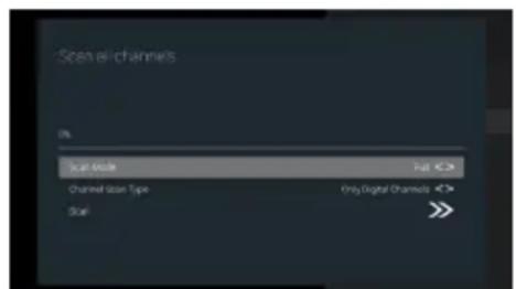 OK ODL 32850FCTAB - Channel search in Cable mode - 3