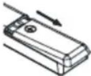 OK ODL 32850FCTAB - Einsetzen der Batterien in die Fernbedienung - 1
