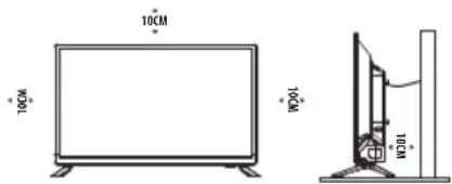 OK ODL 32653HSTB - Positioning the TV - 1