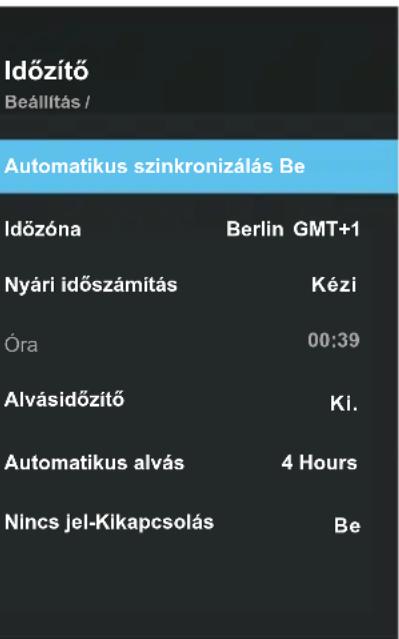 OK ODL 24850HCTIB - Az Idoztés menu konfiguralása - 1