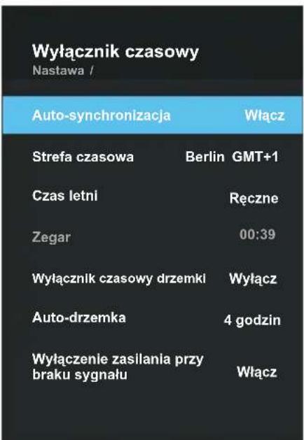 OK ODL 32751FCTIB - Konfigurowanie menu węłacznika czasowej - 1