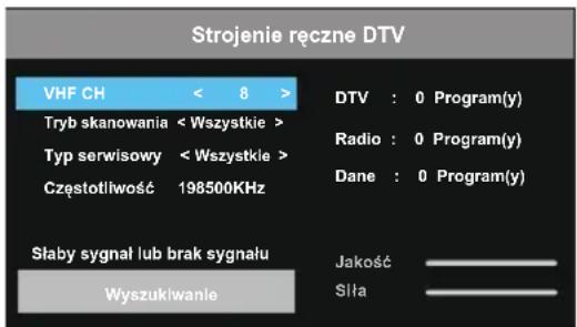 OK ODL 32751FCTIB - - DTV Manual Tuning (Strojenie ręczne DTV): Réczny zapis dla kanatów cyfrowych. - 1