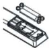 OK ODL 32751FCTIB - Installing Batteries in the Remote Control - 2