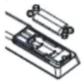 OK ODL 32751FCTIB - Einsetzen der Batterien in die Fernbedienung - 2