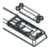 OK ODL 32751FCTIB - Installazione delle batterie nel telecomando - 2