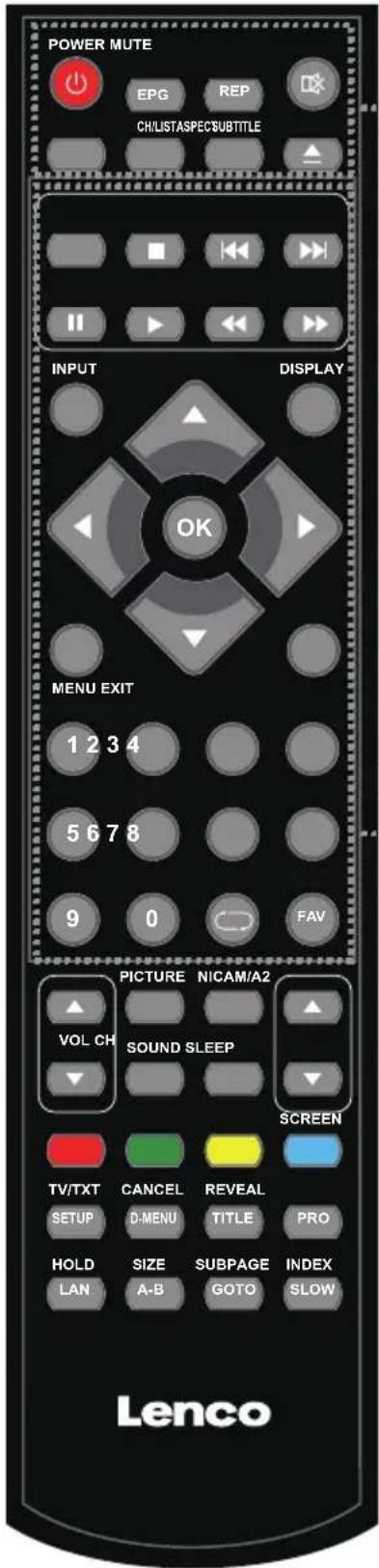 LENCO DVL240 - Remote Control - 1