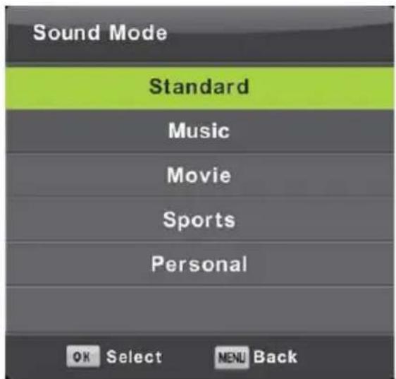 LENCO DVL240 - Sound Menu - 2