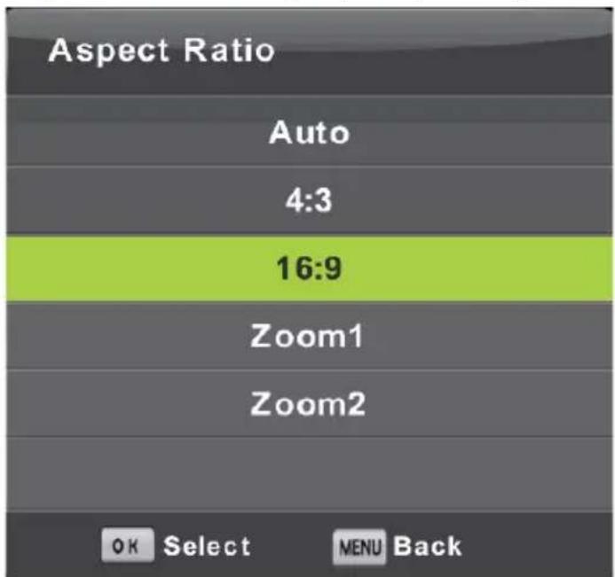 LENCO DVL240 - Aspect Ratio (Rapport de l'écran) - 1