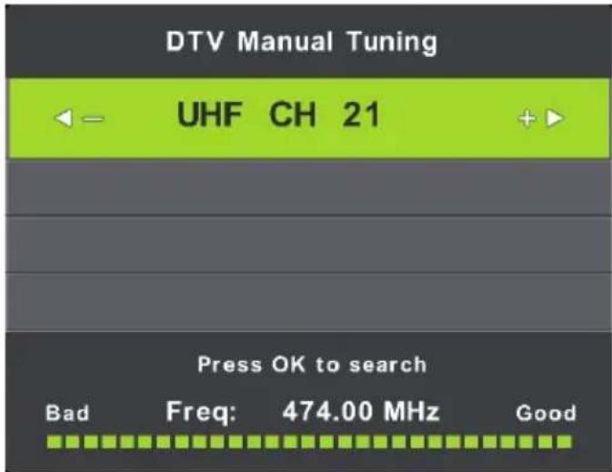 LENCO DVL240 - DTV Manual Tuning (Manuelle DTV-Abstimmung) - 1