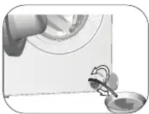 BEKO WTV7714MM1 - Als het product een noodwaterafvoerslang heeft, moet u om het water weg te pompen: - 2