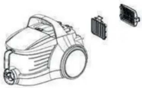 BEKO VCO 42701 AR - Фільтр НЕРА та вихідний фільтр - 1