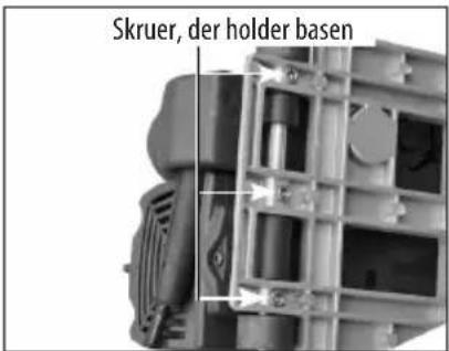 Skruer, der holder basen
