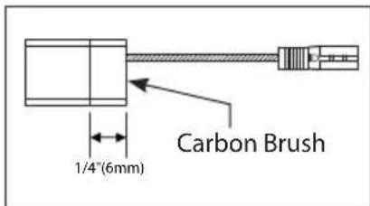 1/4"(6mm) Carbon Brush