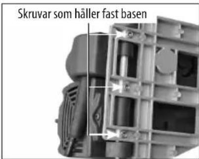 Skruvar som håller fast basen