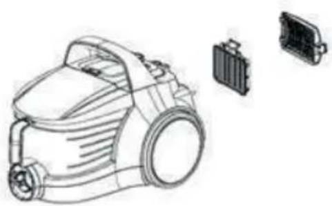 BEKO VCO 42702 AD - Filtrul HEPA Şi filtrul de refulare - 1