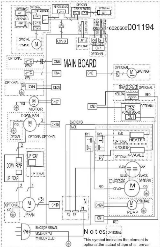 OK OAC 7020 W CH - WIRING DIAGRAM - 1
