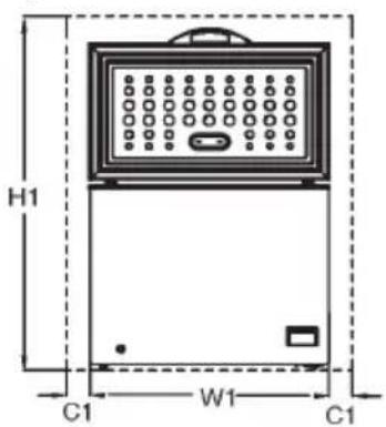 BEKO CF100WN - Requisitos de espaço - 1