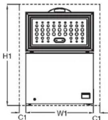 BEKO CF100WN - Requisiti di spazio - 1