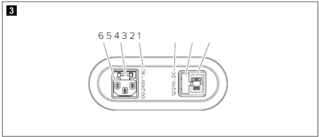 3 6 5 4 3 2 1 100-240V AC 12/24V DC