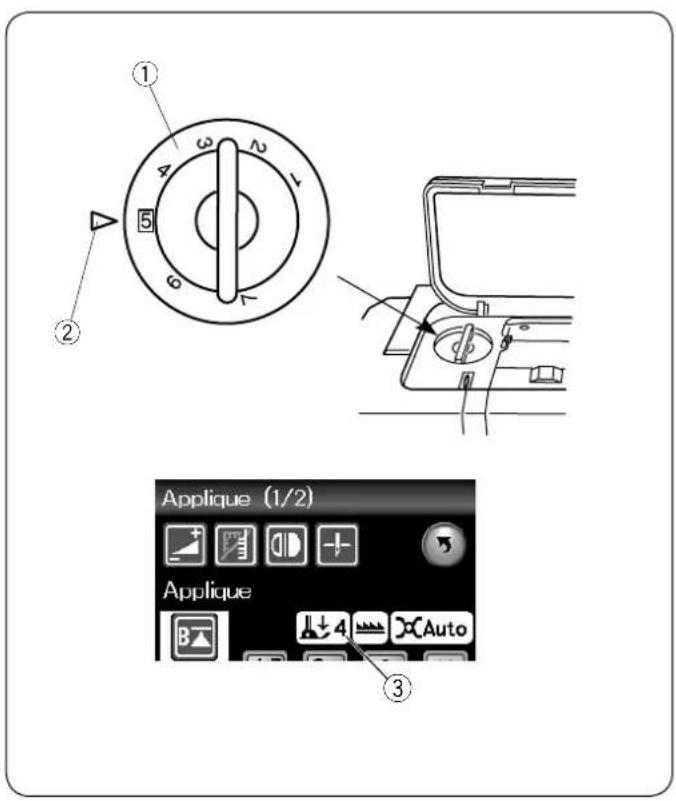ELNA eXpressive 850 - Relever et abaiser le pied-de-biche - 1