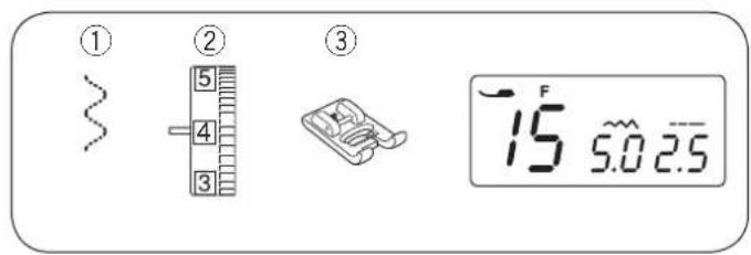 ELNA Lotus 2 - De nombreux points de surfilage Zig-zag Multiple - 5