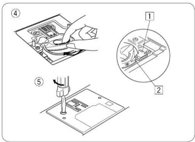 ELNA eXcellence 620 - Cleaning the Hook Area and Feed Dog - 2