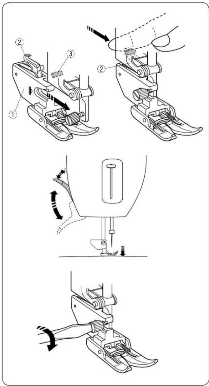 ELNA eXcellence 770 - Installation du porte-pied - 1