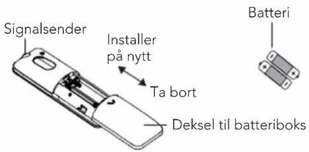 Mestic RTA2500 - Utskifting av batterier i fjernkontrollen - 1