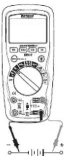 Extech EX503 - Mesures de tension CC - 1