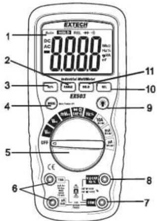 Extech EX503 - Commandes et cric - 1