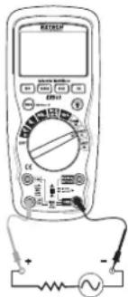 Extech EX503 - Mesures de tension CA (frequency, coefficient d'utilisation) - 3