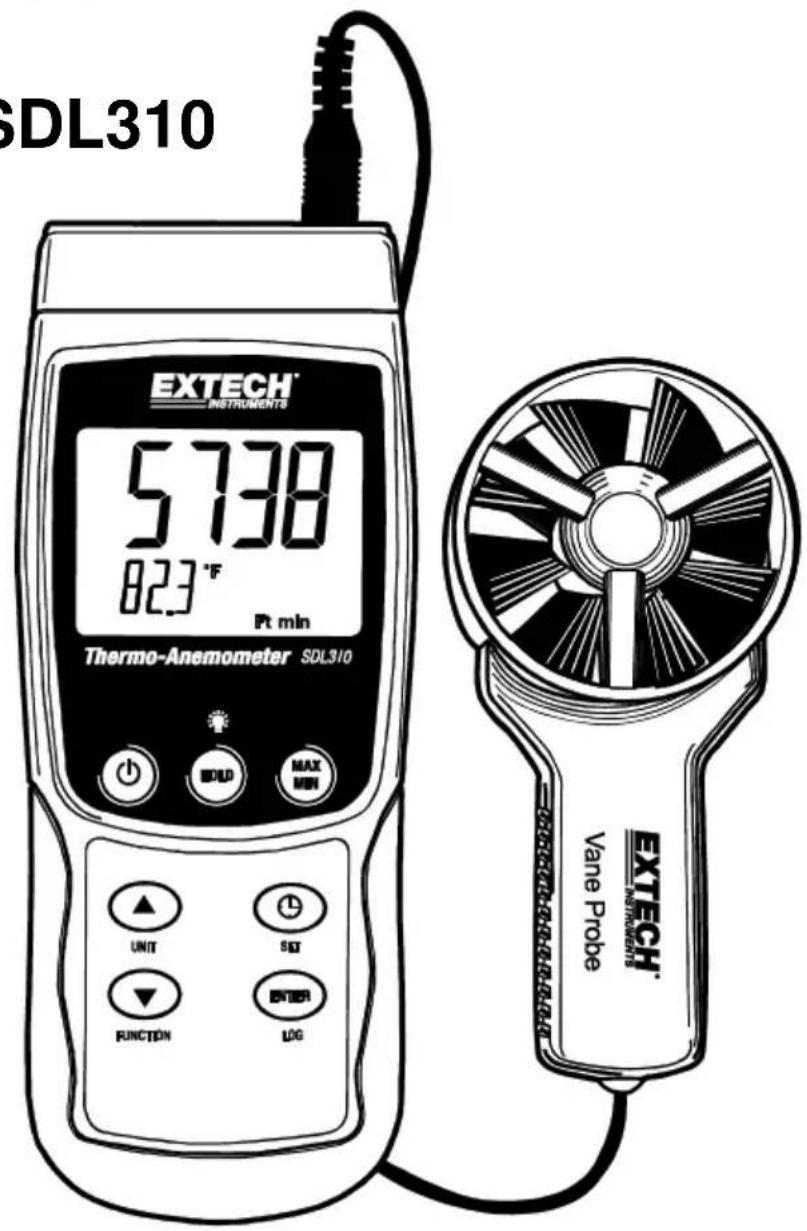 Extech SDL310 - Thermo-anémomètre avec girouette/enregistreur de données - 1