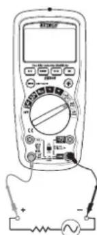 Extech EX505 - Mesures de courant a.c. (frequency, coefficient d'utilisation) - 1
