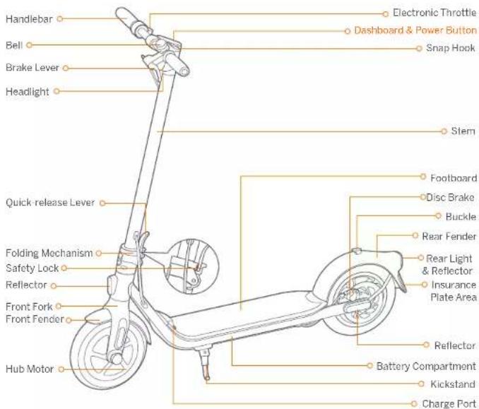 SEGWAY Ninebot KickScooter F30E - Diagram - 1