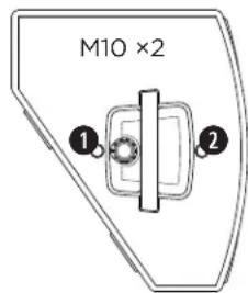 M10 ×2 ① ②