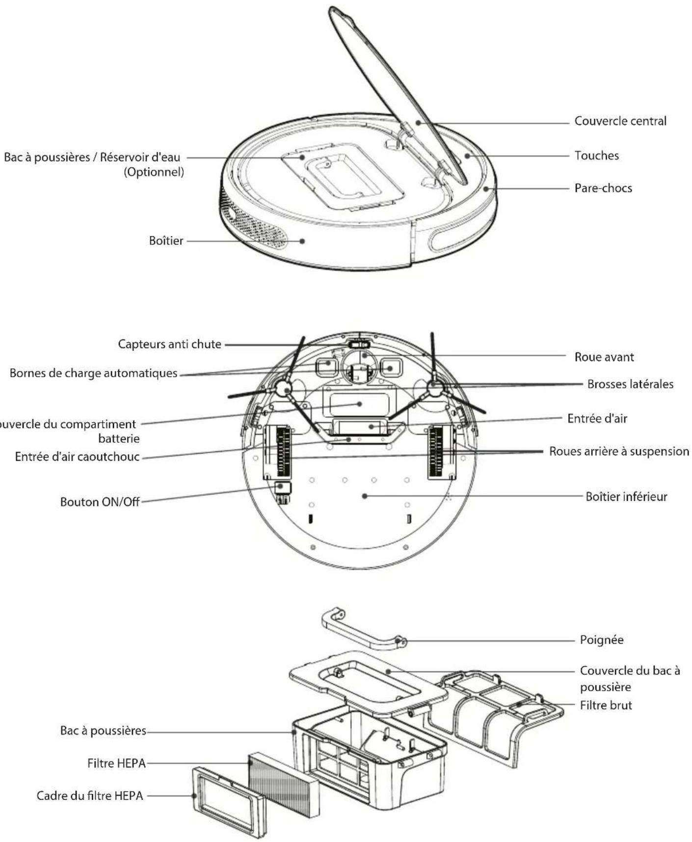Zoef Robot Bep BP200Z - Nomenclature des pièces - 1